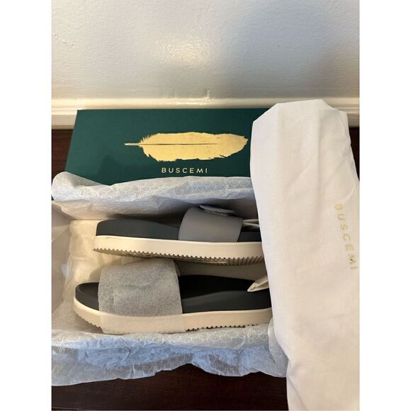 Buscemi leather upper and lining lightweight handcrafted slide sandal size EU 35 - Picture 11 of 12